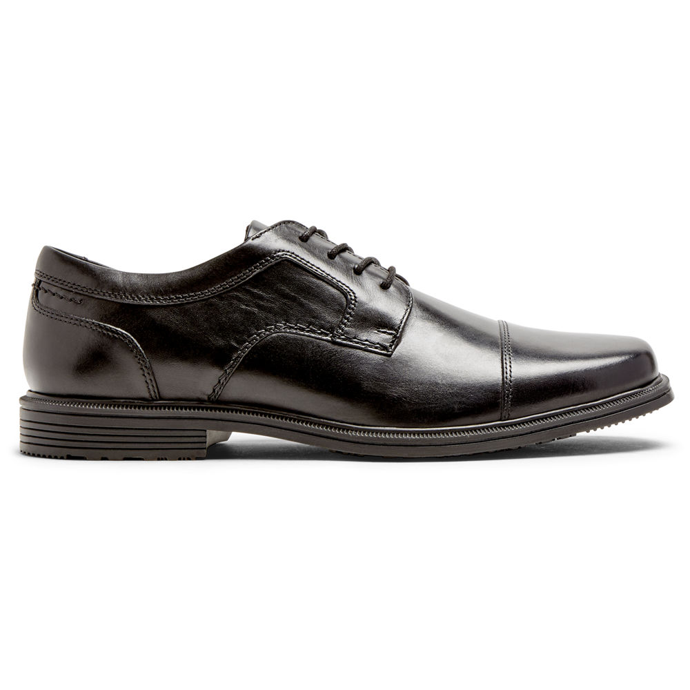 Rockport Oxfords For Mens Black - Robinsyn Waterproof Cap Toe - EV2093561